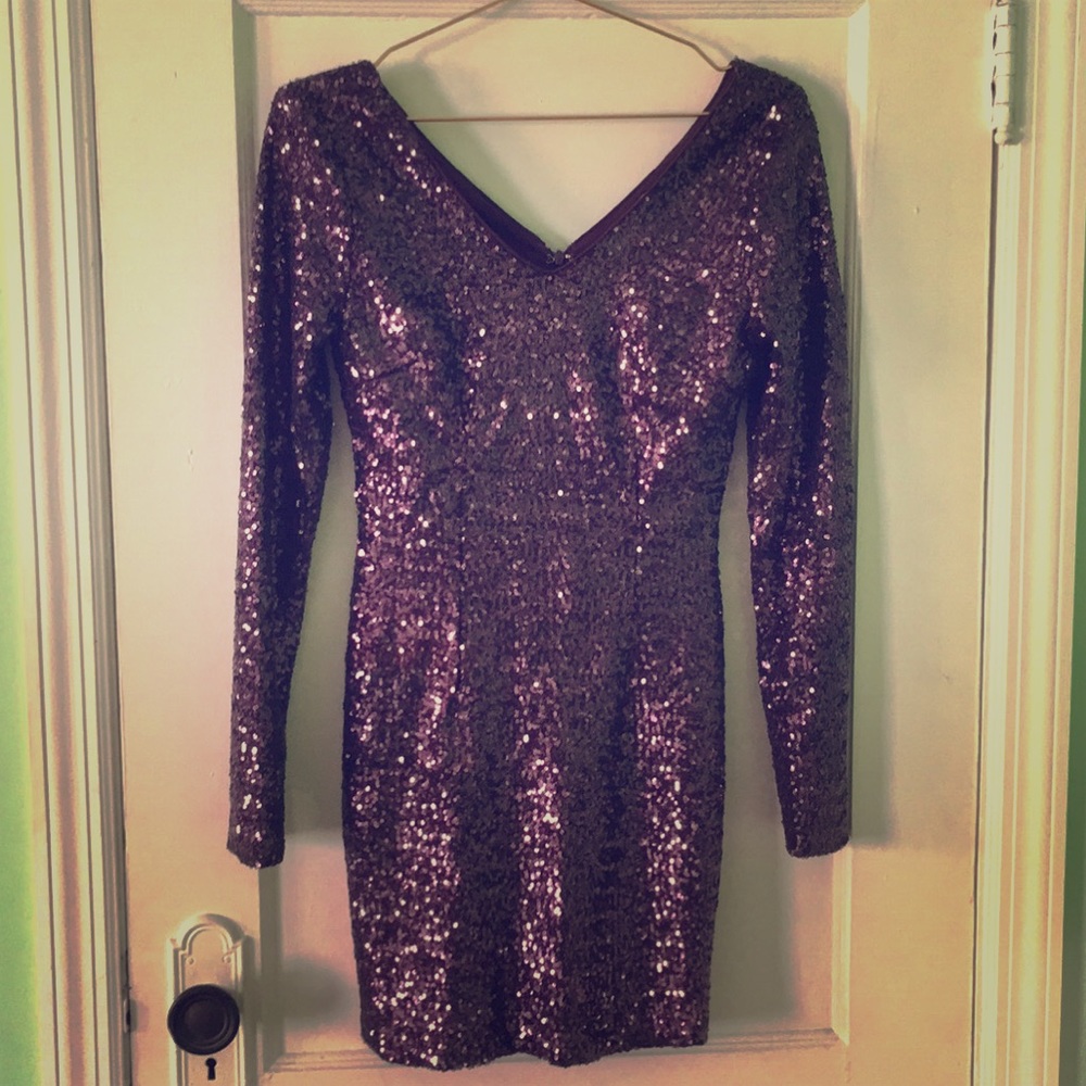 Beautiful purple sequin dress